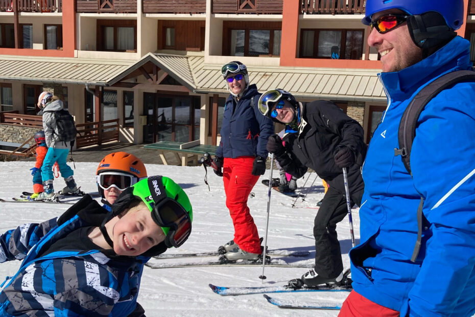 Family skiing on a budget