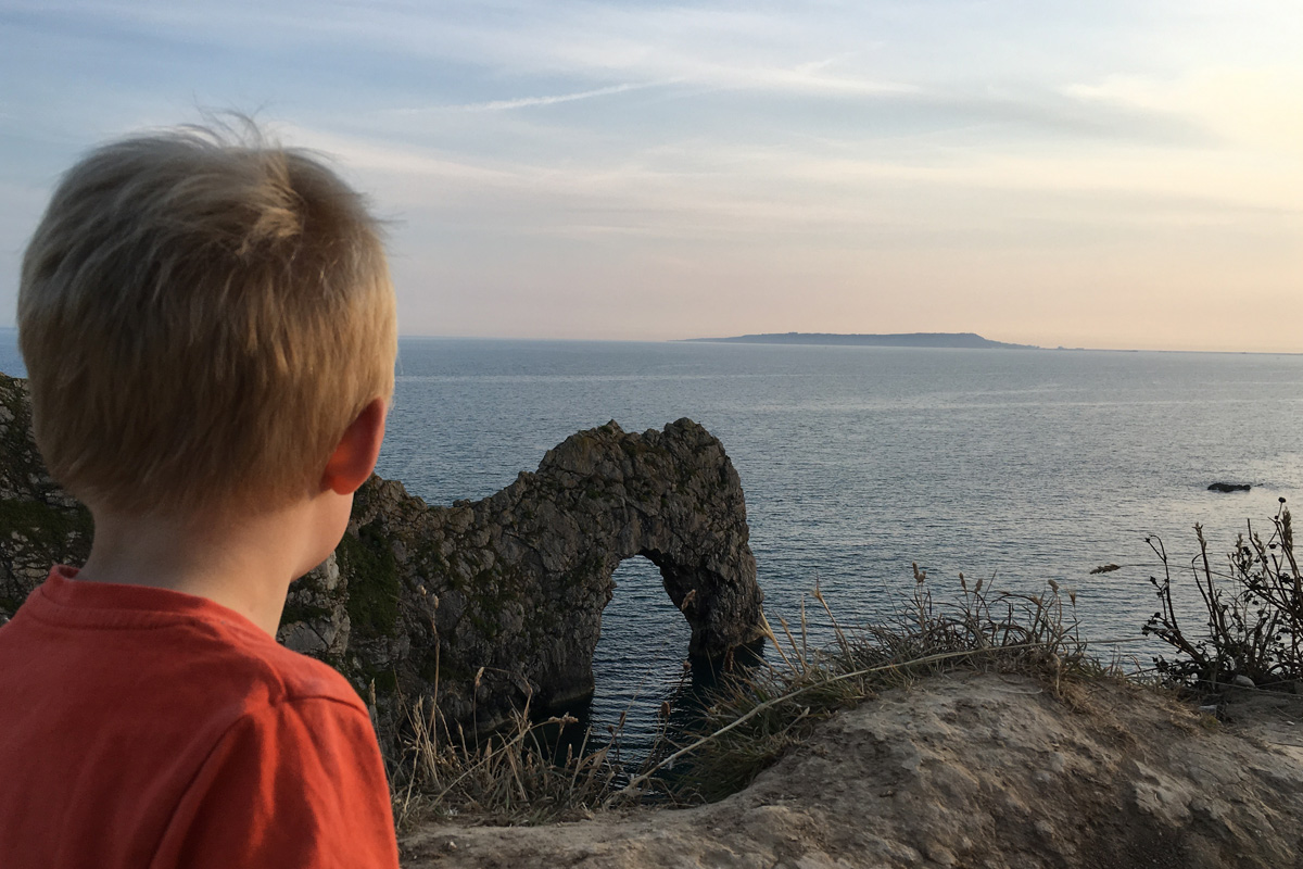 Looking out over the Dorset coast